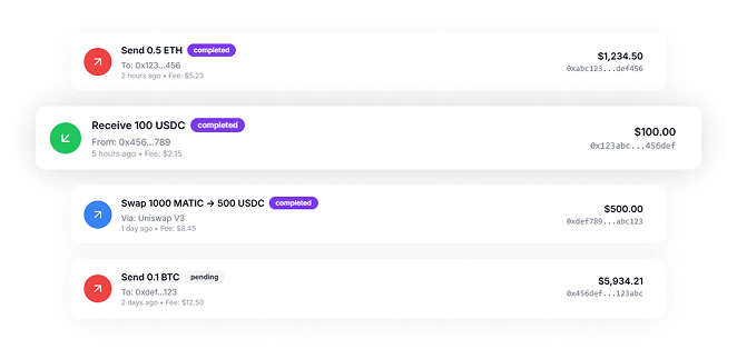 Transaction History
