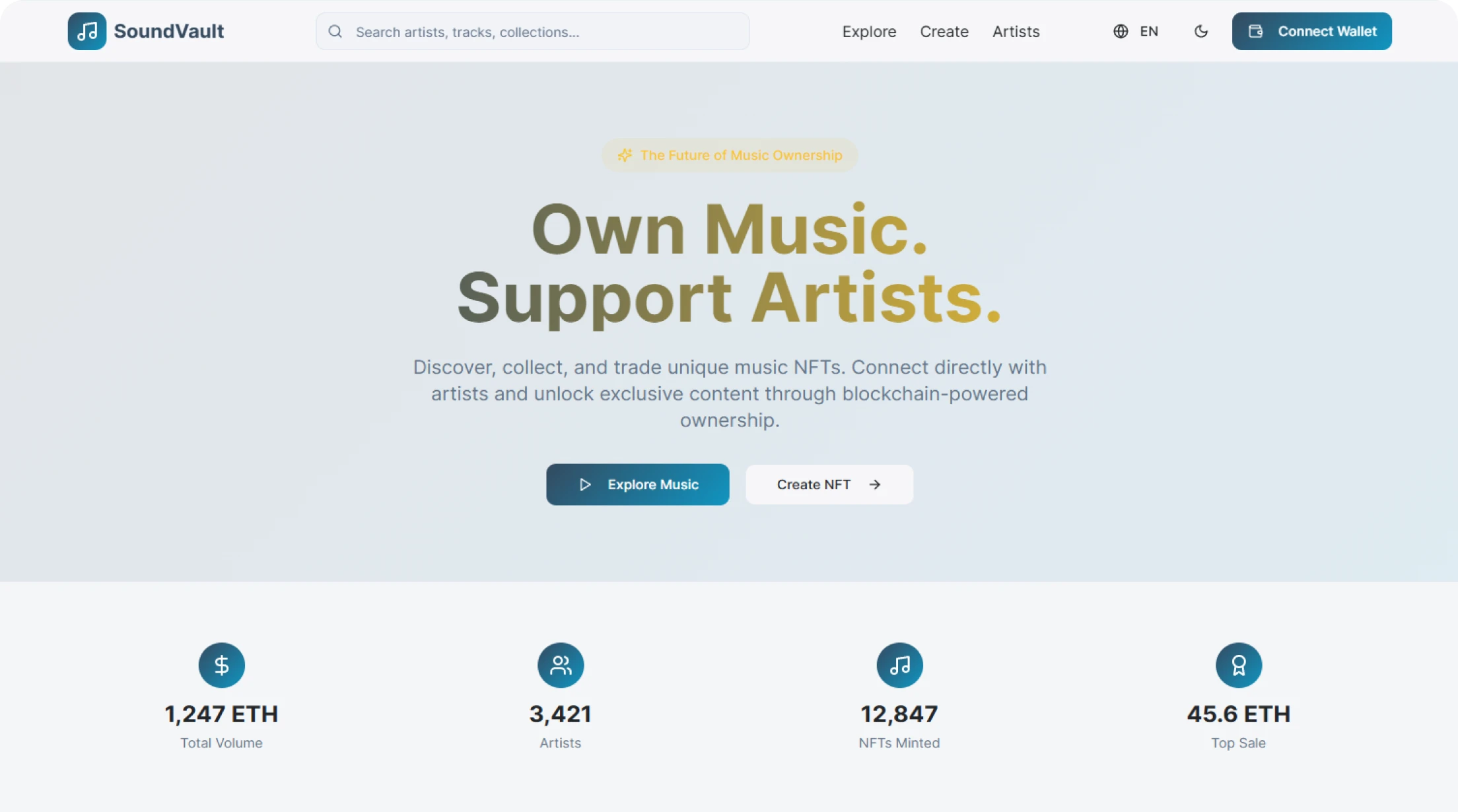 Decentralized Music NFT Marketplace