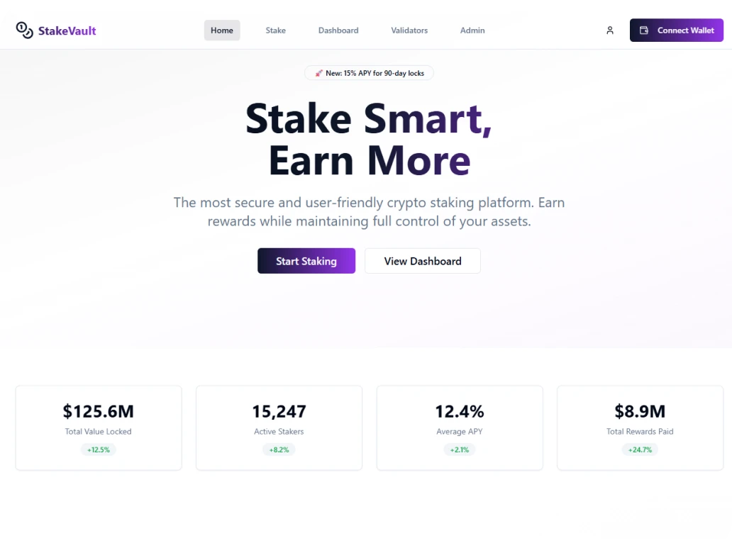 White Label Crypto Staking & Platform