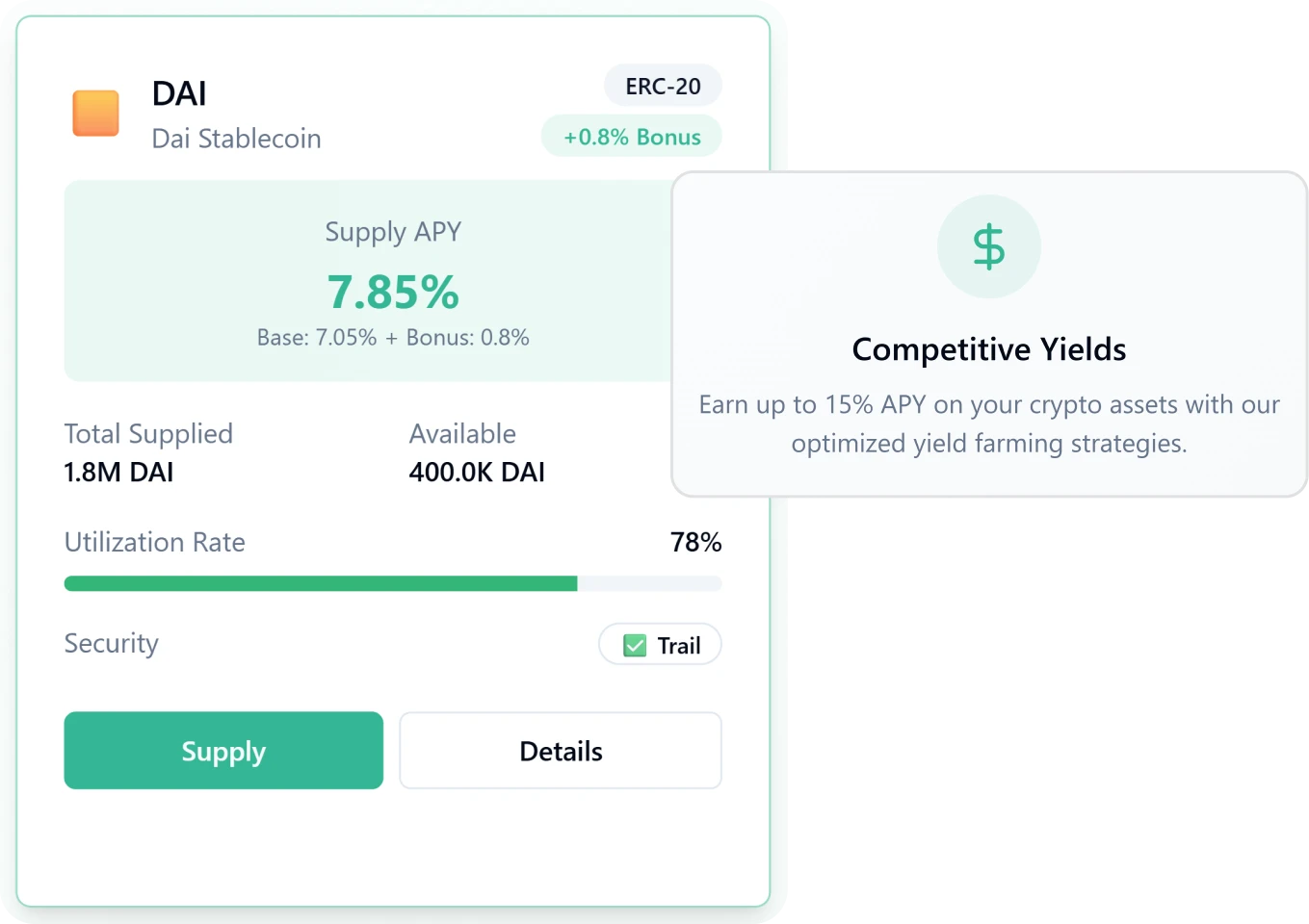 Lending Pools & Yield Generation