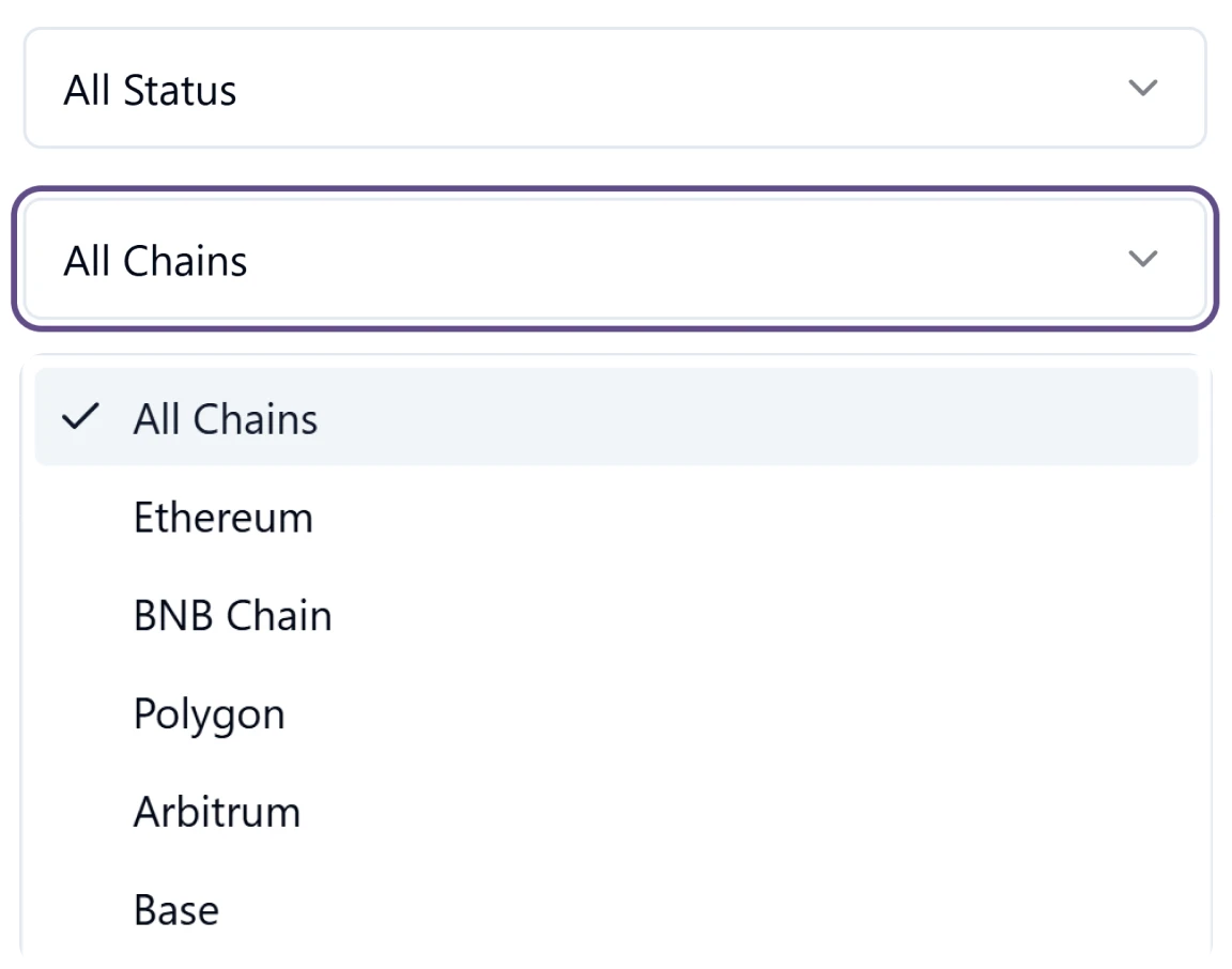 Token & Chain Flexibility