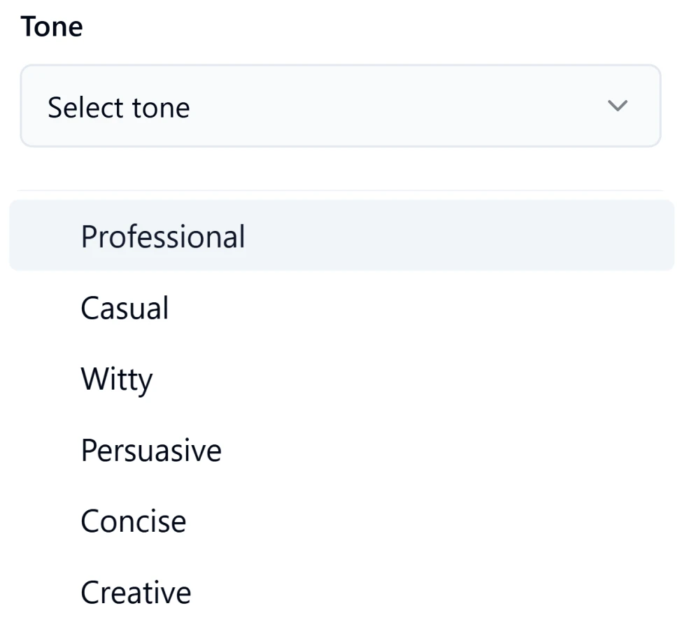 Tone & Voice Matching