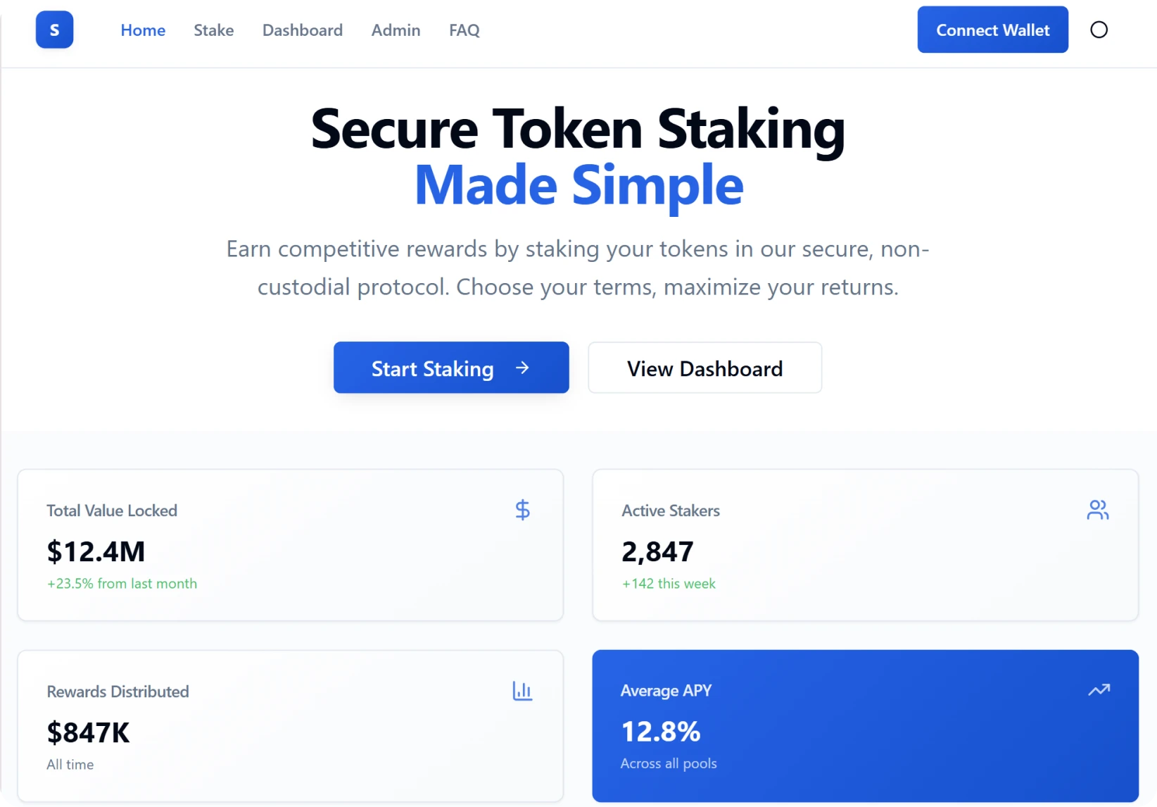 White Label Token Staking Platform